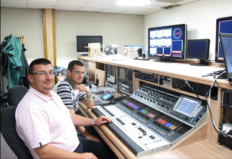 France Galop's sound technicians, Laurent Caillet (left) and R'my at the iLive controls. France Galop's sound technicians, Laurent Caillet (left) and R'my at the iLive controls.