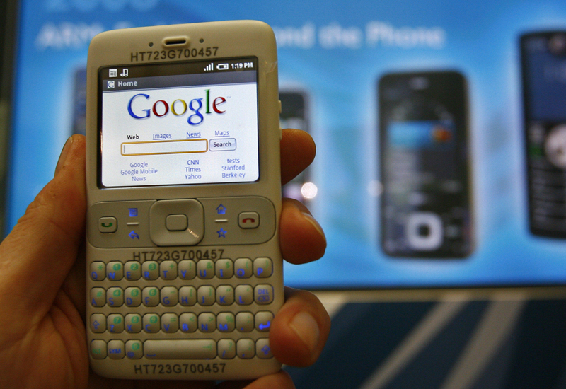 A prototype featuring Google's Android OS pictured in 2008. A prototype featuring Google's Android OS pictured in 2008.
