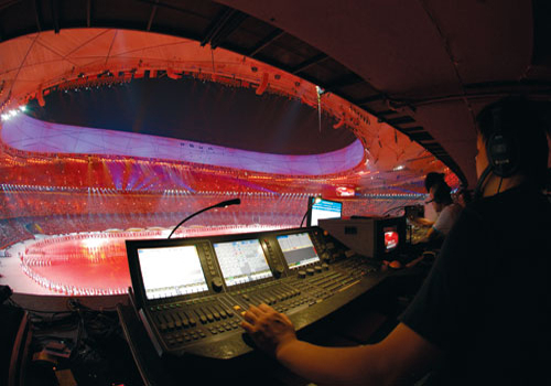 Event organisers ran MA Lighting's grandMA consoles to control the lighting elements for the ceremonies. (Picture courtesy of MA Lighting) Event organisers ran MA Lighting's grandMA consoles to control the lighting elements for the ceremonies. (Picture courtesy of MA Lighting)