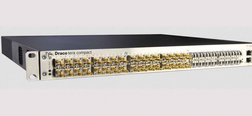 IHSE's Draco tera matrix switch frames support Lawo's Virtual Studio Manager (VSM) broadcast control and monitoring system. IHSE's Draco tera matrix switch frames support Lawo's Virtual Studio Manager (VSM) broadcast control and monitoring system.