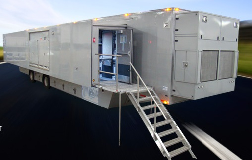 Touring Video's TV4 production trailer is on display at NAB. Touring Video's TV4 production trailer is on display at NAB.