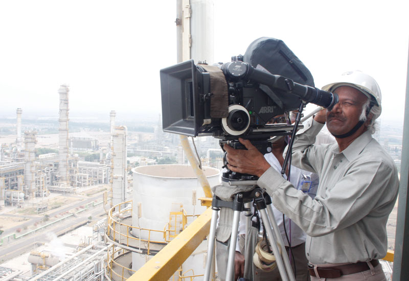 Veteran DoP RM Rao in action Veteran DoP RM Rao in action