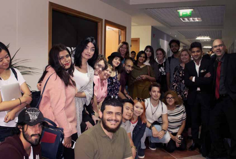 Students and lecturers at the opening of the new suites. Students and lecturers at the opening of the new suites.