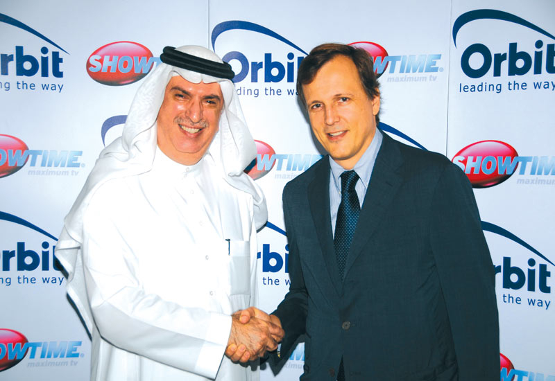 Samir Abdulhadi (left) and Marc-Antoine d?Halluin pictured at the signing of the deal that will create the largest pay TV operator in the Middle East. Samir Abdulhadi (left) and Marc-Antoine d?Halluin pictured at the signing of the deal that will create the largest pay TV operator in the Middle East.