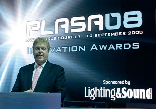 PLASA?s CEO Matthew Griffiths presented the PLASA08 Awards for Innovation. PLASA?s CEO Matthew Griffiths presented the PLASA08 Awards for Innovation.
