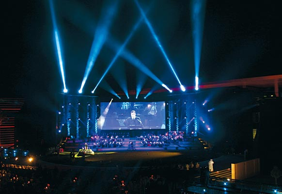 The Zayed University gala event utilised a massive digital display provided by DAI and Rave. The Zayed University gala event utilised a massive digital display provided by DAI and Rave.