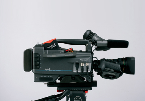 Thomson Grassvalley uses the Xensium CMOS sensor in its Infinity Digital Media Camcorder (DMC), which it claims provides performance that rivals CCD t Thomson Grassvalley uses the Xensium CMOS sensor in its Infinity Digital Media Camcorder (DMC), which it claims provides performance that rivals CCD t