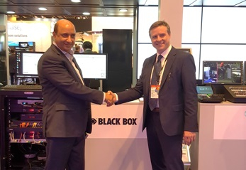 Tariq Raja, MD, Tek Signals, and Hans-Peter Kuhnert, VP sales EMEA at Black Box. Tariq Raja, MD, Tek Signals, and Hans-Peter Kuhnert, VP sales EMEA at Black Box.