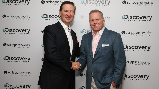 David Zaslav with Ken Lowe(SOURCE:AP IMAGES FOR DISCOVERY COMMUNICATIONS) David Zaslav with Ken Lowe(SOURCE:AP IMAGES FOR DISCOVERY COMMUNICATIONS)