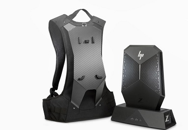 HP's VR backpack. HP's VR backpack.