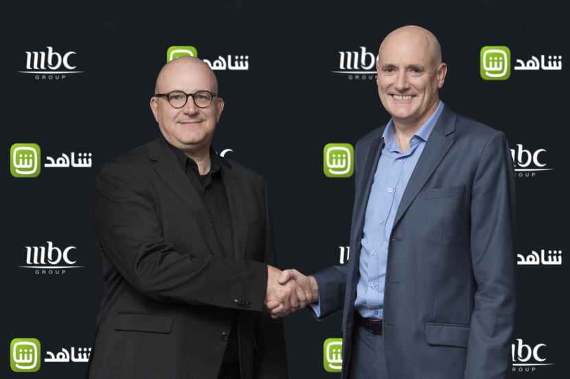 MBC Group CEO Sam Barnett with MD Digital VOD Johannes Larcher (L) MBC Group CEO Sam Barnett with MD Digital VOD Johannes Larcher (L)