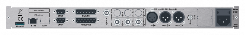 Audemat RDS Encoder back view Audemat RDS Encoder back view