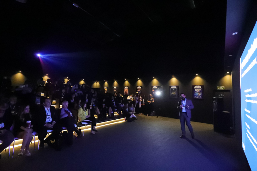 It was standing room only, as an audience of 105 accredited content buyers packed into the boutique cinema on Day 1 of CABSAT. It was standing room only, as an audience of 105 accredited content buyers packed into the boutique cinema on Day 1 of CABSAT.