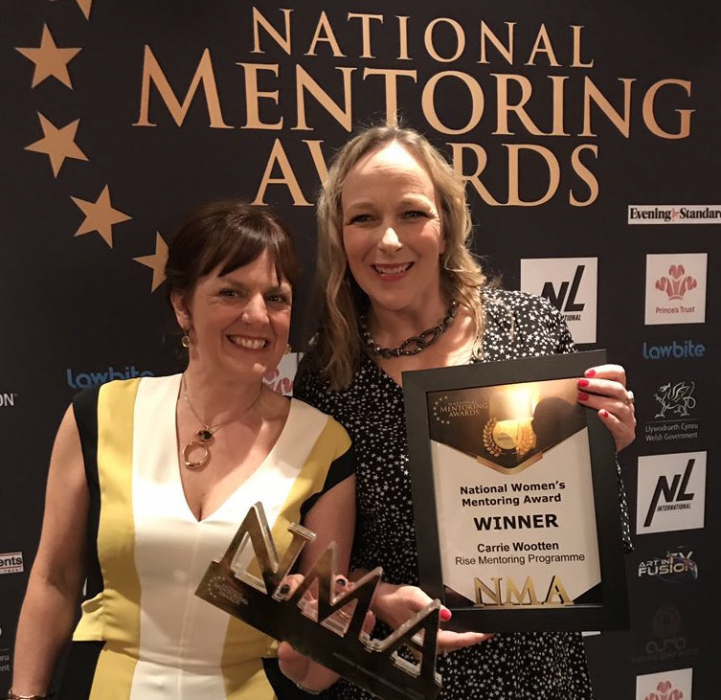Rise recently won the National Women’s Mentoring Award, at the National Mentoring Awards in the UK Rise recently won the National Women’s Mentoring Award, at the National Mentoring Awards in the UK