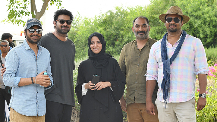 Maryam Eid AlMheiri, CEO of twofour54 Abu Dhabi, with the Saaho team Maryam Eid AlMheiri, CEO of twofour54 Abu Dhabi, with the Saaho team