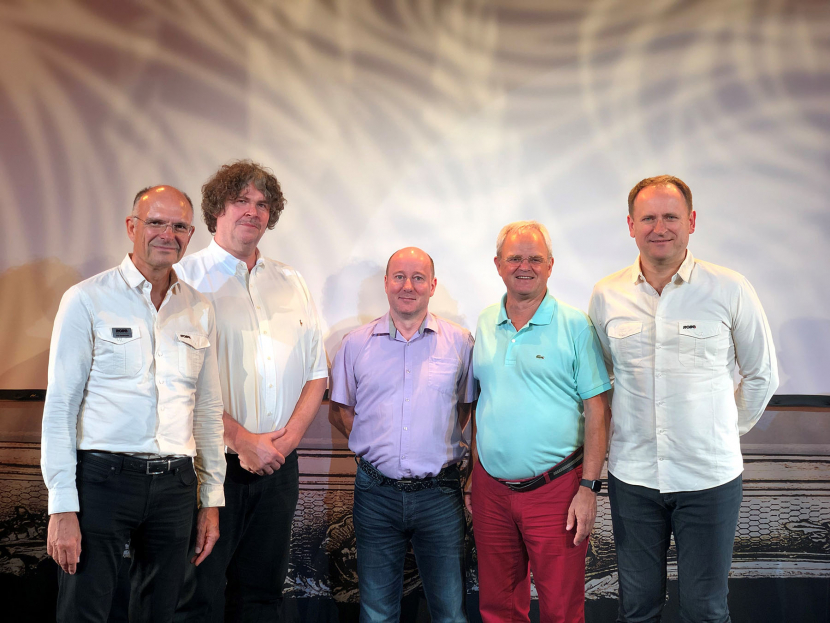 Ingo Dombrowski (Robe key account manager for Europe), David B. Scherz (CEO ASL Electronic AG/SA), Sébastien Wira (product manager ASL Electronic AG/SA), Harry von den Stemmen (Robe’s international sales director) and Josef Valchar (CEO of Robe lighting). Ingo Dombrowski (Robe key account manager for Europe), David B. Scherz (CEO ASL Electronic AG/SA), Sébastien Wira (product manager ASL Electronic AG/SA), Harry von den Stemmen (Robe’s international sales director) and Josef Valchar (CEO of Robe lighting).