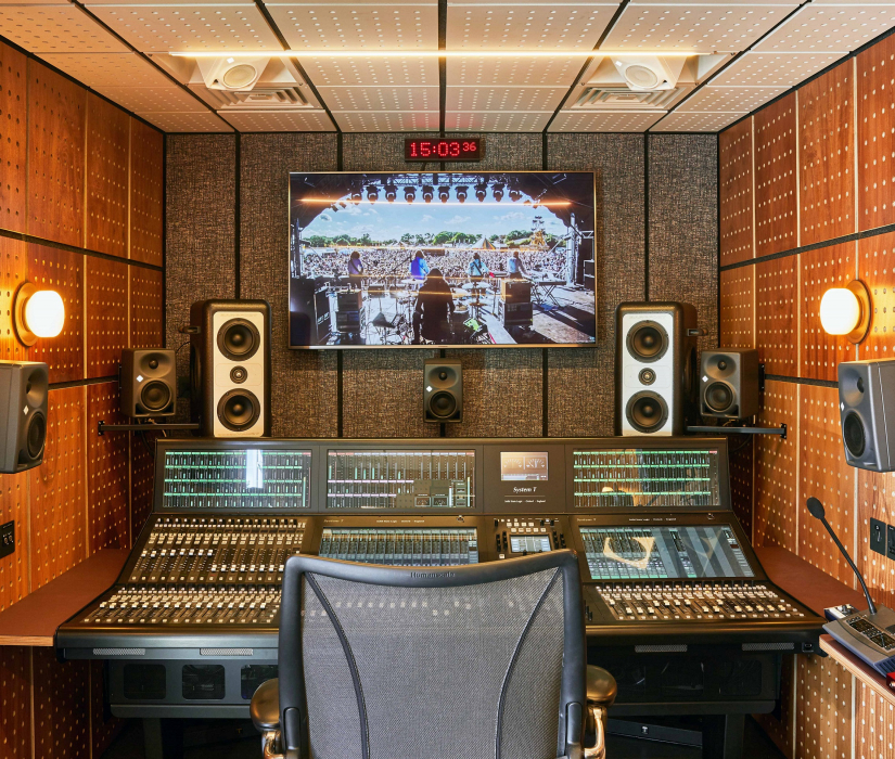 Spiritland Productions' audio OB van kitted out with Solid State Logic’s System T S500 audio console. Spiritland Productions' audio OB van kitted out with Solid State Logic’s System T S500 audio console.