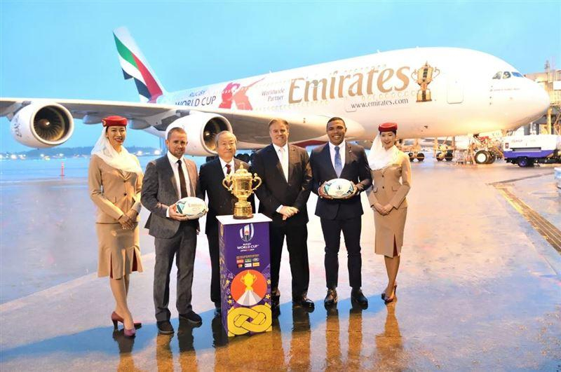 Emirates airline is one of Rugby World Cup's worldwide partners. Emirates airline is one of Rugby World Cup's worldwide partners.