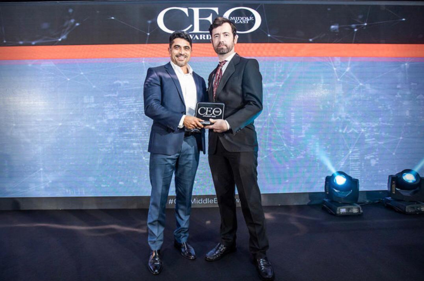 Maaz Sheikh at the CEO Middle East awards. Maaz Sheikh at the CEO Middle East awards.