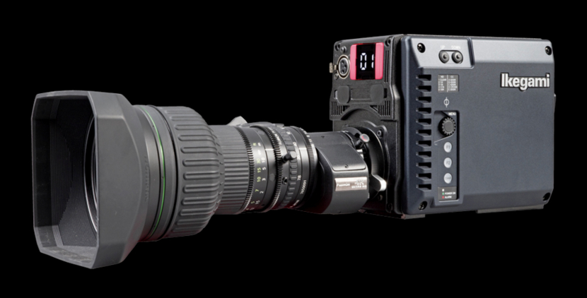 A front-left perspective of the Ikegami UHL-43 compact HDR camera. A front-left perspective of the Ikegami UHL-43 compact HDR camera.