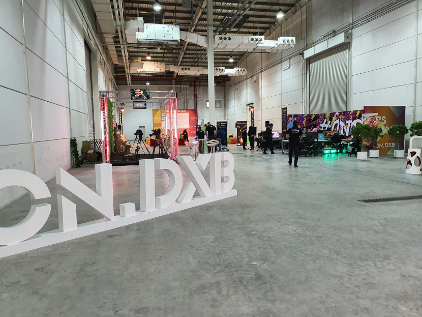 Canon's studio on the left at the On.Dxb festival. Canon's studio on the left at the On.Dxb festival.