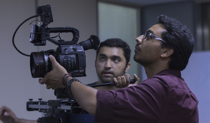 Faisal Hashmi on set. Faisal Hashmi on set.