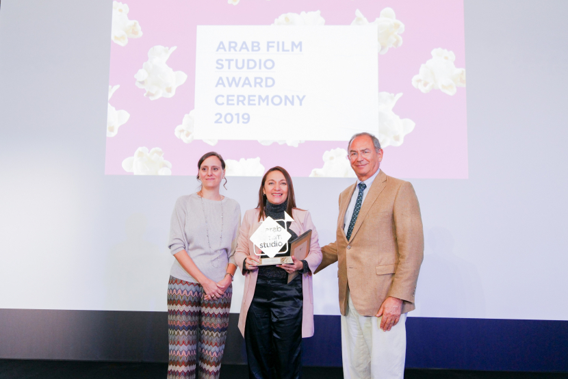 Alicia Gonzalez, Mildred Garcerant (Documentary winner) and Michael Garin. Alicia Gonzalez, Mildred Garcerant (Documentary winner) and Michael Garin.