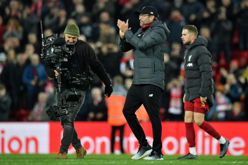 Liverpool manager Jurgen Klopp following his team's victory in the Premier League. Liverpool manager Jurgen Klopp following his team's victory in the Premier League.