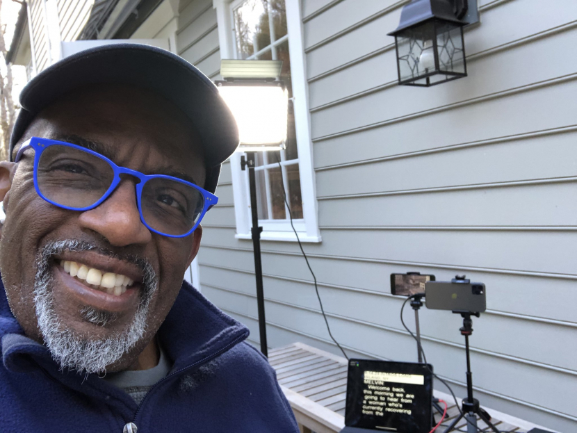 Al Roker giving a sneak peek into his set up that he used to broadcast NBC's 'The Today Show'. Al Roker giving a sneak peek into his set up that he used to broadcast NBC's 'The Today Show'.