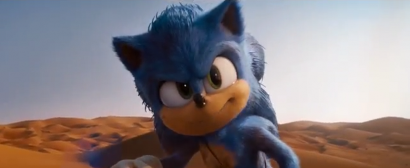 A screengrab of Sonic running at full speed through the Abu Dhabi Desert A screengrab of Sonic running at full speed through the Abu Dhabi Desert
