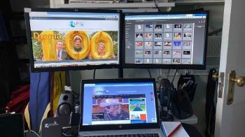 A home office set up with remote access via Axle AI. A home office set up with remote access via Axle AI.