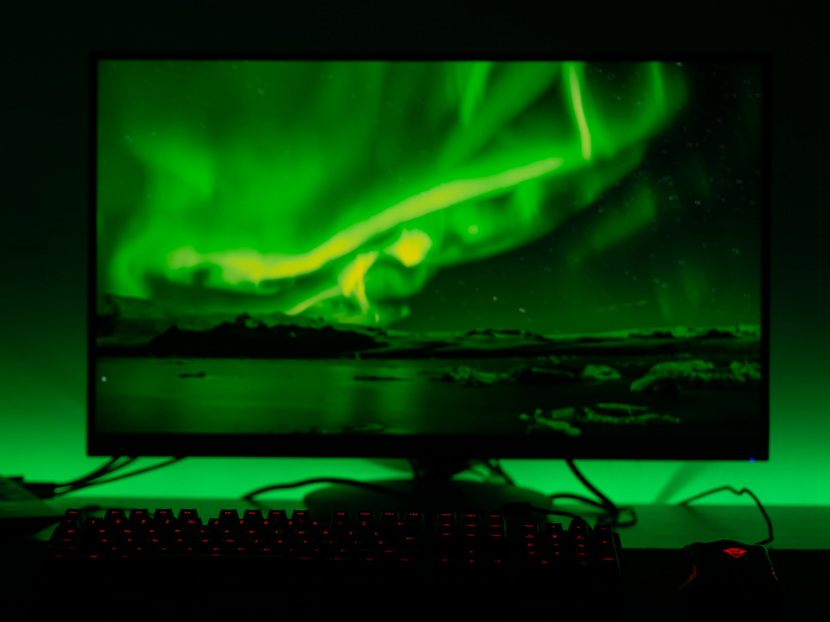 Virtual sets created from a green screen. Virtual sets created from a green screen.