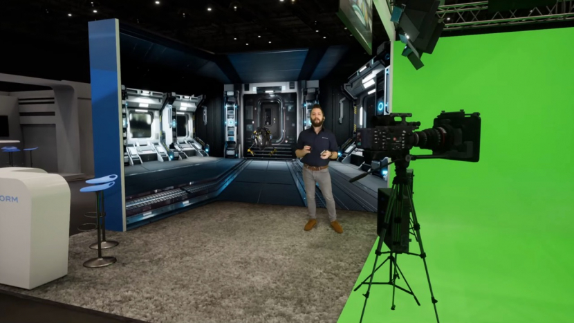 Brainstorm staff were able to produce photorealistic virtual production with two presenters located in their own homes in different cities. Brainstorm staff were able to produce photorealistic virtual production with two presenters located in their own homes in different cities.