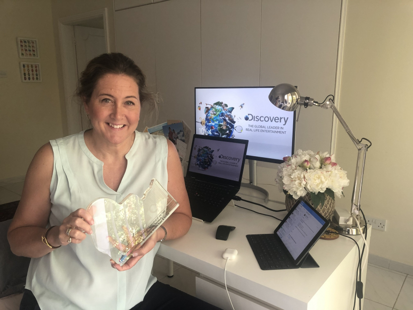 Amanda Turnbull with her 2019 award. Amanda Turnbull with her 2019 award.