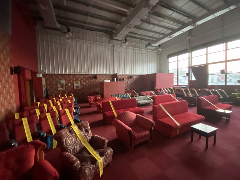 Only 30% of the cinema's seats will be open to the public. Only 30% of the cinema's seats will be open to the public.