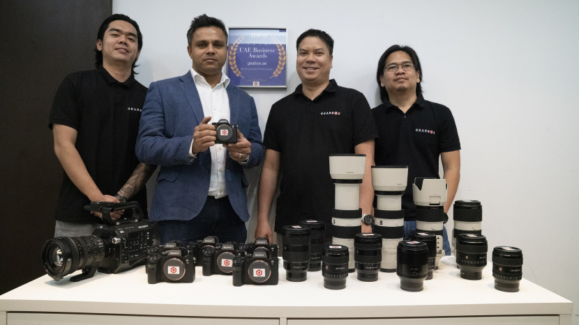 Jason Rego, senior manager digital iImaging, Sony Middle East and Africa with the Gearbox team. Jason Rego, senior manager digital iImaging, Sony Middle East and Africa with the Gearbox team.